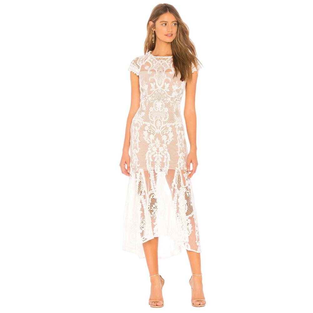 Bronx and Banco Bohemian Summer Dress in White NWT Size M